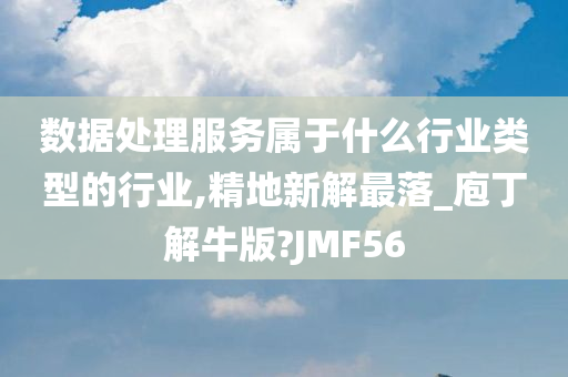 数据处理服务属于什么行业类型的行业,精地新解最落_庖丁解牛版?JMF56