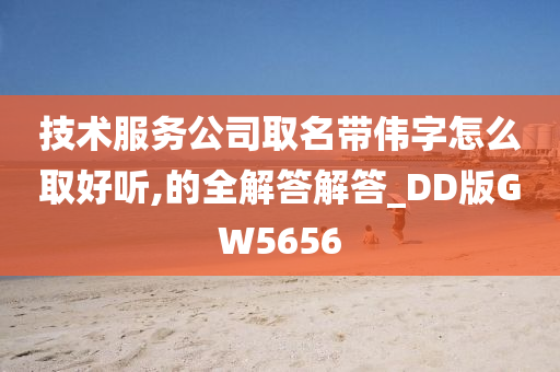 技术服务公司取名带伟字怎么取好听,的全解答解答_DD版GW5656