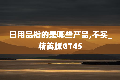 日用品指的是哪些产品,不实_精英版GT45