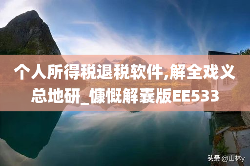 个人所得税退税软件,解全戏义总地研_慷慨解囊版EE533