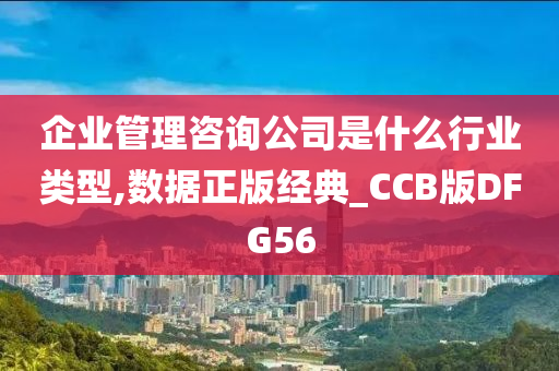 企业管理咨询公司是什么行业类型,数据正版经典_CCB版DFG56