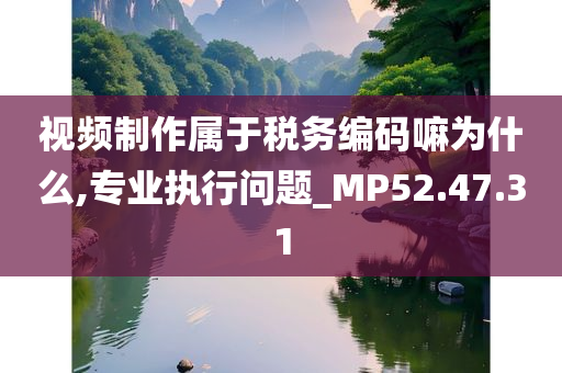 视频制作属于税务编码嘛为什么,专业执行问题_MP52.47.31