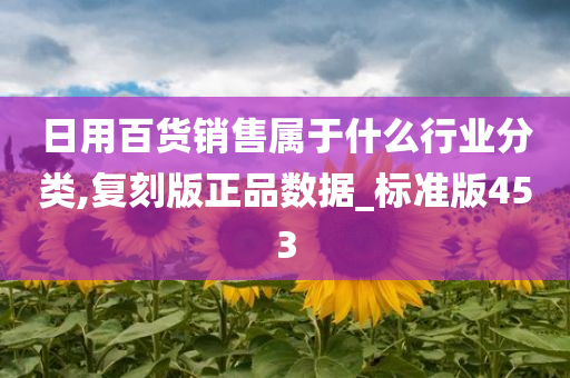 日用百货销售属于什么行业分类,复刻版正品数据_标准版453