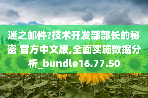 迷之邮件?技术开发部部长的秘密 官方中文版,全面实施数据分析_bundle16.77.50