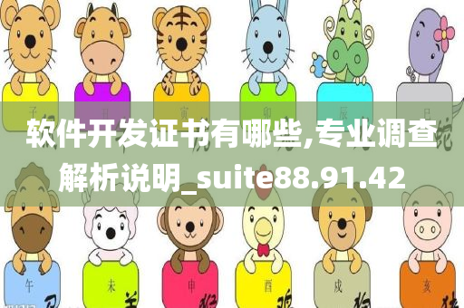 软件开发证书有哪些,专业调查解析说明_suite88.91.42