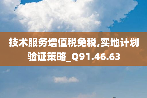 技术服务增值税免税,实地计划验证策略_Q91.46.63