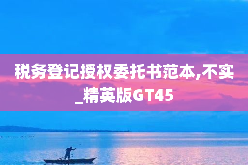 税务登记授权委托书范本,不实_精英版GT45