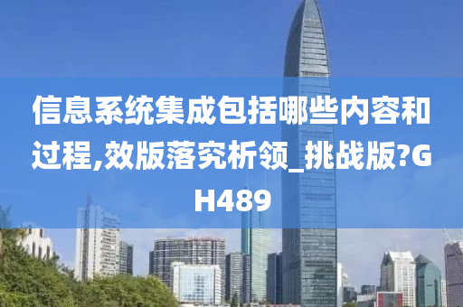 信息系统集成包括哪些内容和过程,效版落究析领_挑战版?GH489