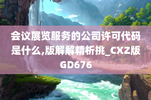 会议展览服务的公司许可代码是什么,版解解精析挑_CXZ版GD676