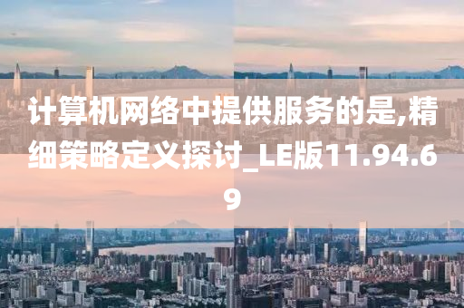 计算机网络中提供服务的是,精细策略定义探讨_LE版11.94.69