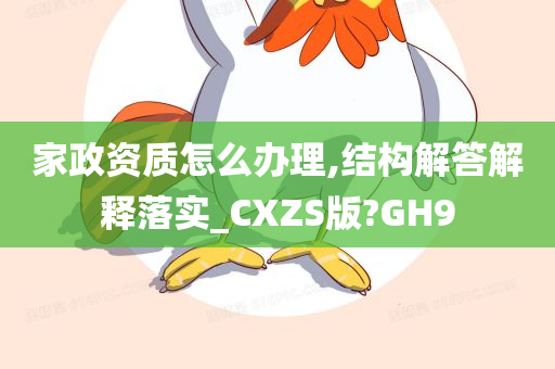 家政资质怎么办理,结构解答解释落实_CXZS版?GH9