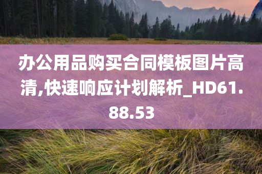 办公用品购买合同模板图片高清,快速响应计划解析_HD61.88.53