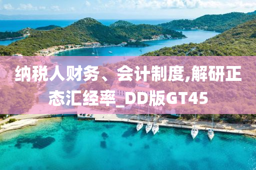 纳税人财务、会计制度,解研正态汇经率_DD版GT45