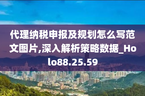 代理纳税申报及规划怎么写范文图片,深入解析策略数据_Holo88.25.59