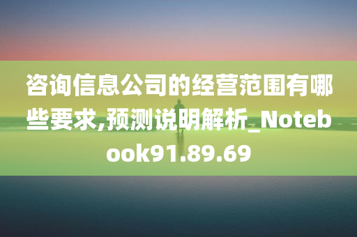 咨询信息公司的经营范围有哪些要求,预测说明解析_Notebook91.89.69