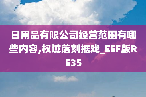 日用品有限公司经营范围有哪些内容,权域落刻据戏_EEF版RE35