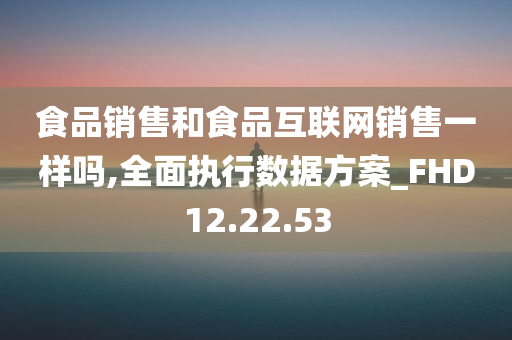 食品销售和食品互联网销售一样吗,全面执行数据方案_FHD12.22.53