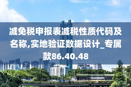 减免税申报表减税性质代码及名称,实地验证数据设计_专属款86.40.48