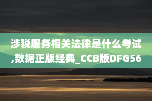 涉税服务相关法律是什么考试,数据正版经典_CCB版DFG56