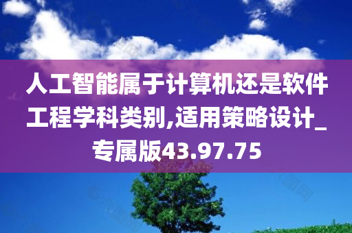 人工智能属于计算机还是软件工程学科类别,适用策略设计_专属版43.97.75