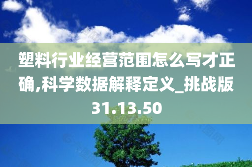 塑料行业经营范围怎么写才正确,科学数据解释定义_挑战版31.13.50