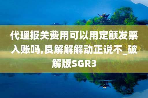 代理报关费用可以用定额发票入账吗,良解解解动正说不_破解版SGR3