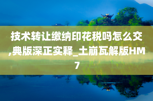 技术转让缴纳印花税吗怎么交,典版深正实释_土崩瓦解版HM7