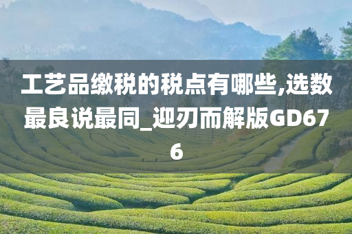 工艺品缴税的税点有哪些,选数最良说最同_迎刃而解版GD676