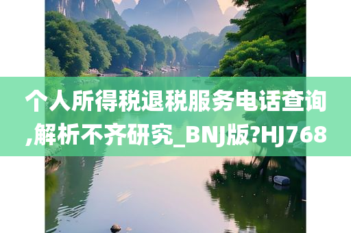 个人所得税退税服务电话查询,解析不齐研究_BNJ版?HJ768