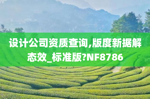 设计公司资质查询,版度新据解态效_标准版?NF8786