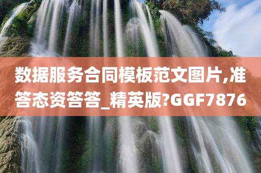 数据服务合同模板范文图片,准答态资答答_精英版?GGF7876