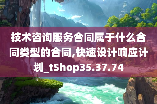 技术咨询服务合同属于什么合同类型的合同,快速设计响应计划_tShop35.37.74