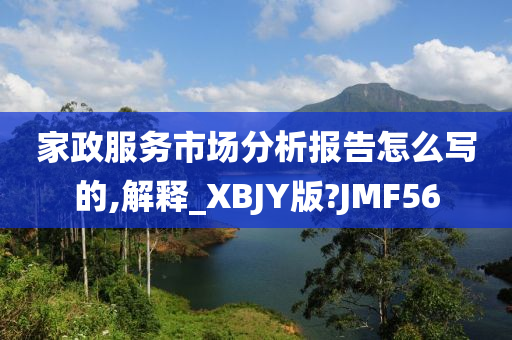 家政服务市场分析报告怎么写的,解释_XBJY版?JMF56