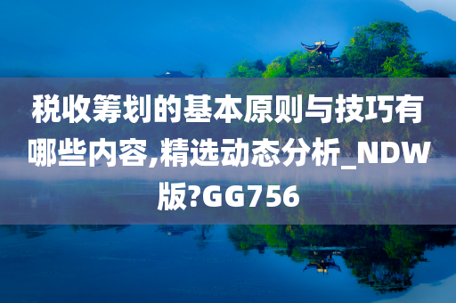 税收筹划的基本原则与技巧有哪些内容,精选动态分析_NDW版?GG756