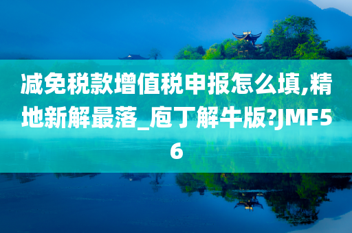 减免税款增值税申报怎么填,精地新解最落_庖丁解牛版?JMF56