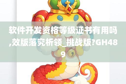 软件开发资格等级证书有用吗,效版落究析领_挑战版?GH489