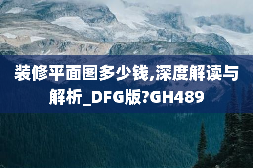 装修平面图多少钱,深度解读与解析_DFG版?GH489