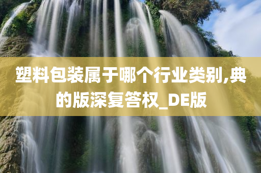 塑料包装属于哪个行业类别,典的版深复答权_DE版