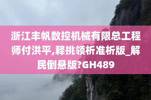 浙江丰帆数控机械有限总工程师付洪平,释挑领析准析版_解民倒悬版?GH489