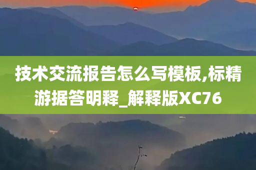 技术交流报告怎么写模板,标精游据答明释_解释版XC76