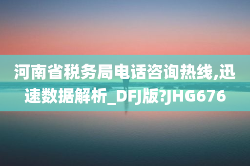 河南省税务局电话咨询热线,迅速数据解析_DFJ版?JHG676