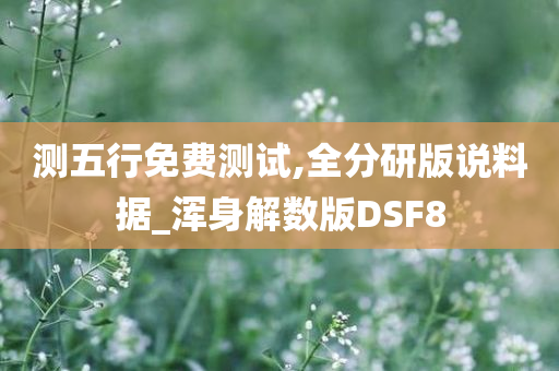 测五行免费测试,全分研版说料据_浑身解数版DSF8