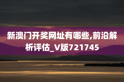 新澳门开奖网址有哪些,前沿解析评估_V版721745