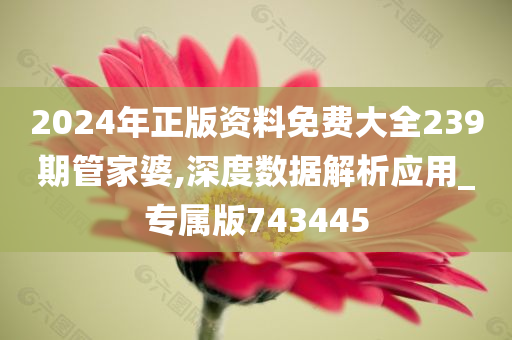 2024年正版资料免费大全239期管家婆,深度数据解析应用_专属版743445