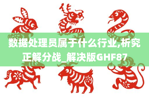 数据处理员属于什么行业,析究正解分战_解决版GHF87