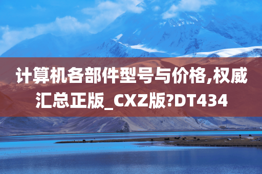 计算机各部件型号与价格,权威汇总正版_CXZ版?DT434