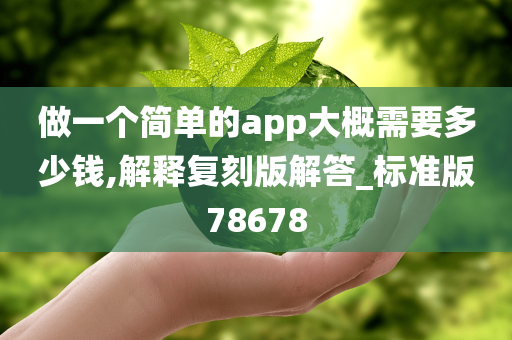 做一个简单的app大概需要多少钱,解释复刻版解答_标准版78678